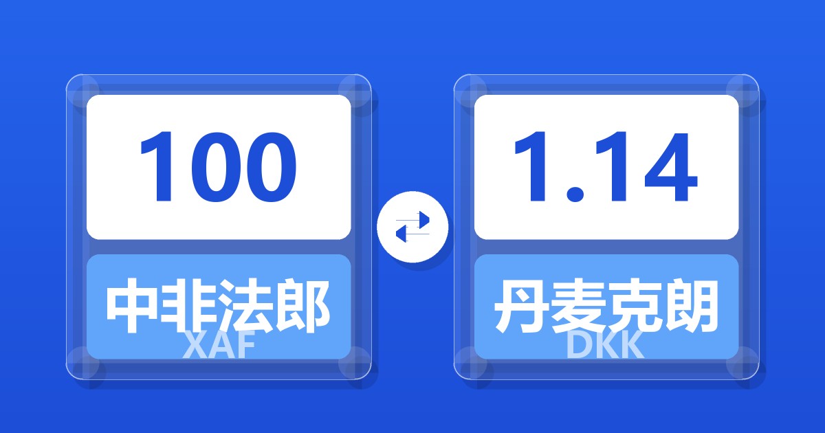 100中非法郎兑丹麦克朗