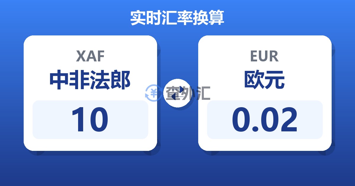 10中非法郎兑欧元