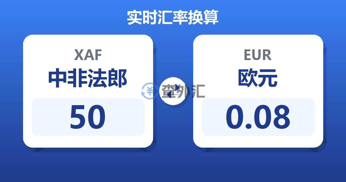 50中非法郎兑欧元