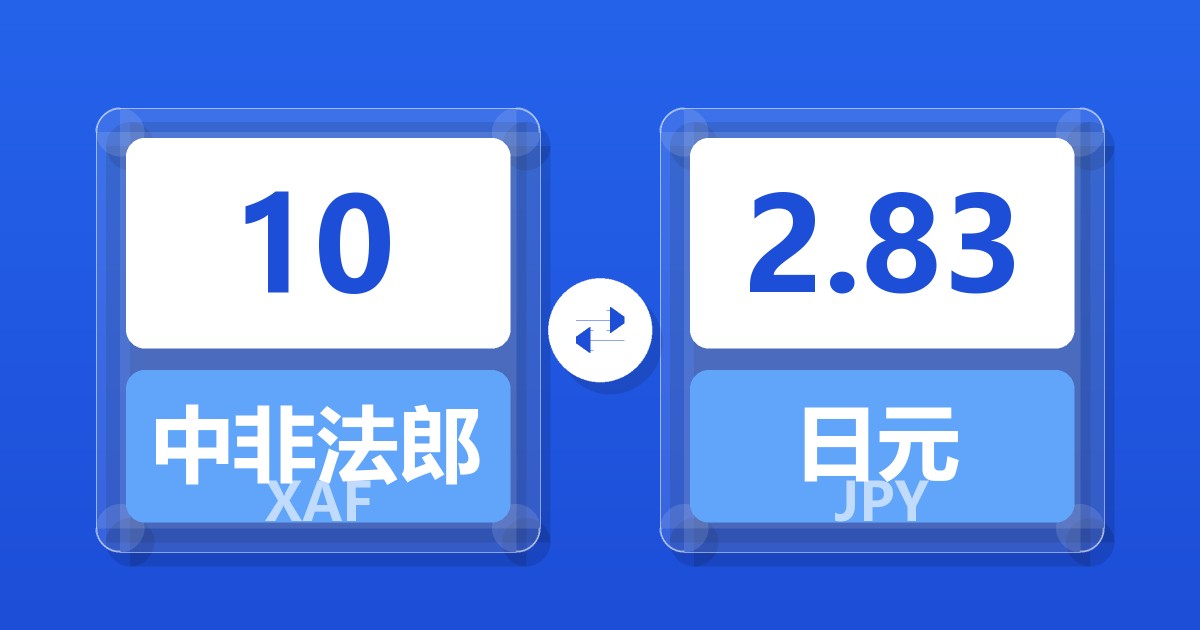 10中非法郎兑日元