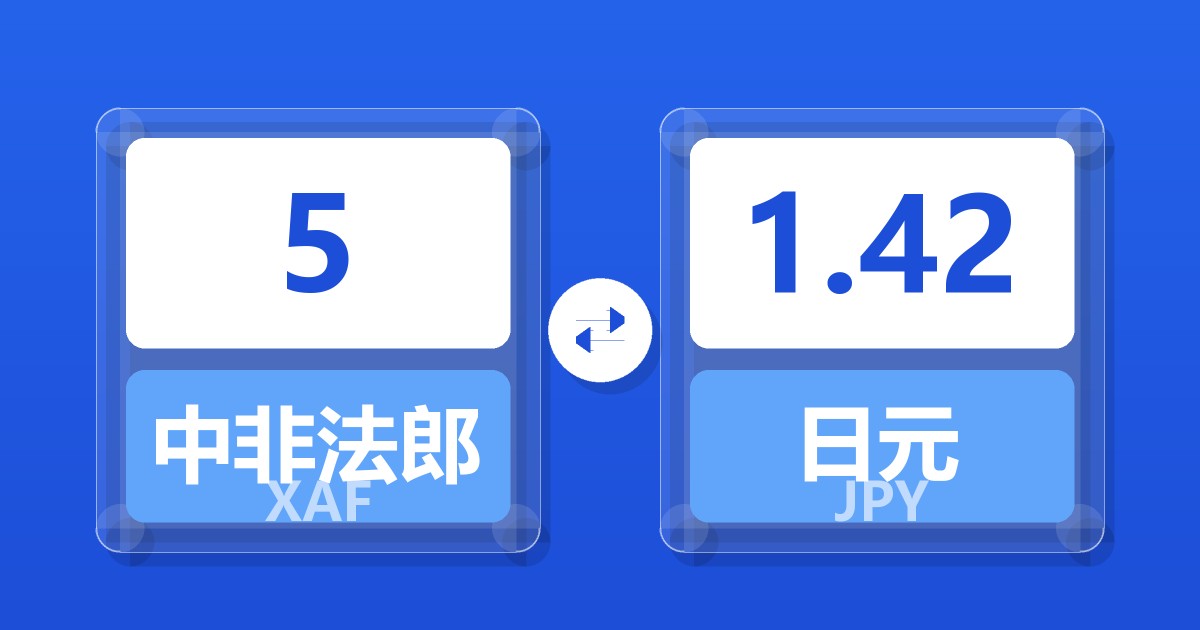 5中非法郎兑日元