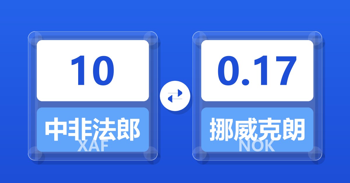 10中非法郎兑挪威克朗