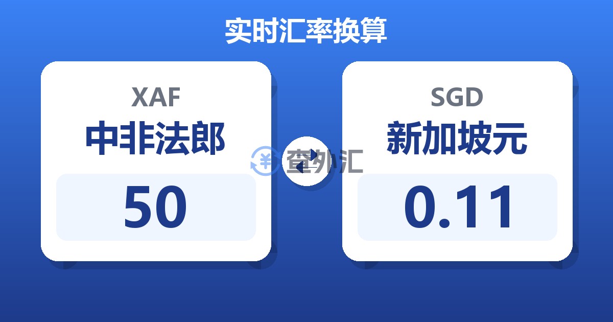 50中非法郎兑新加坡元