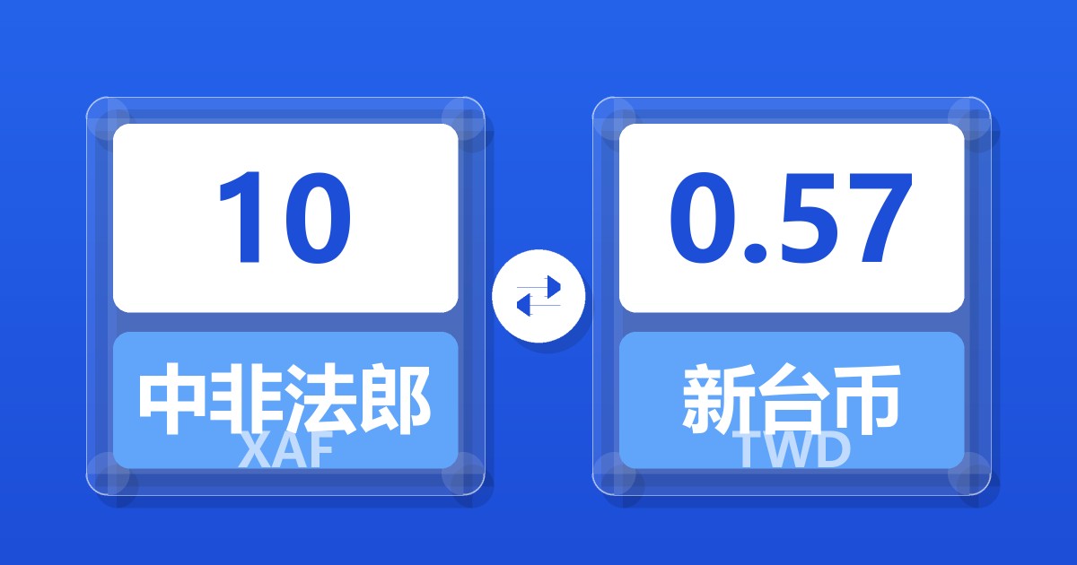 10中非法郎兑新台币