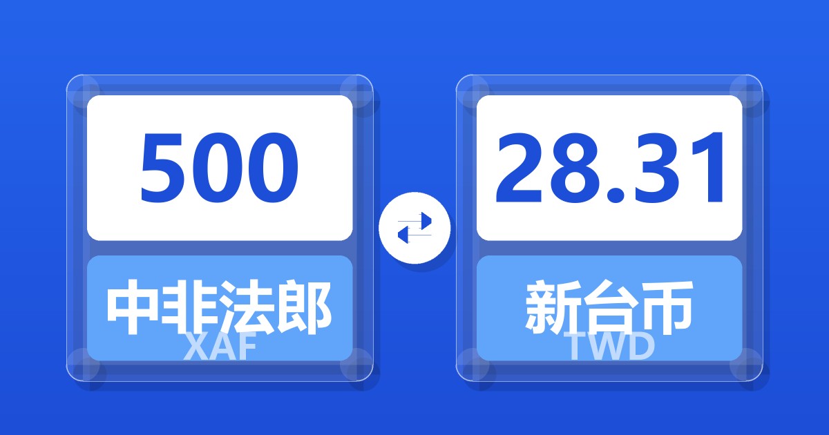 500中非法郎兑新台币