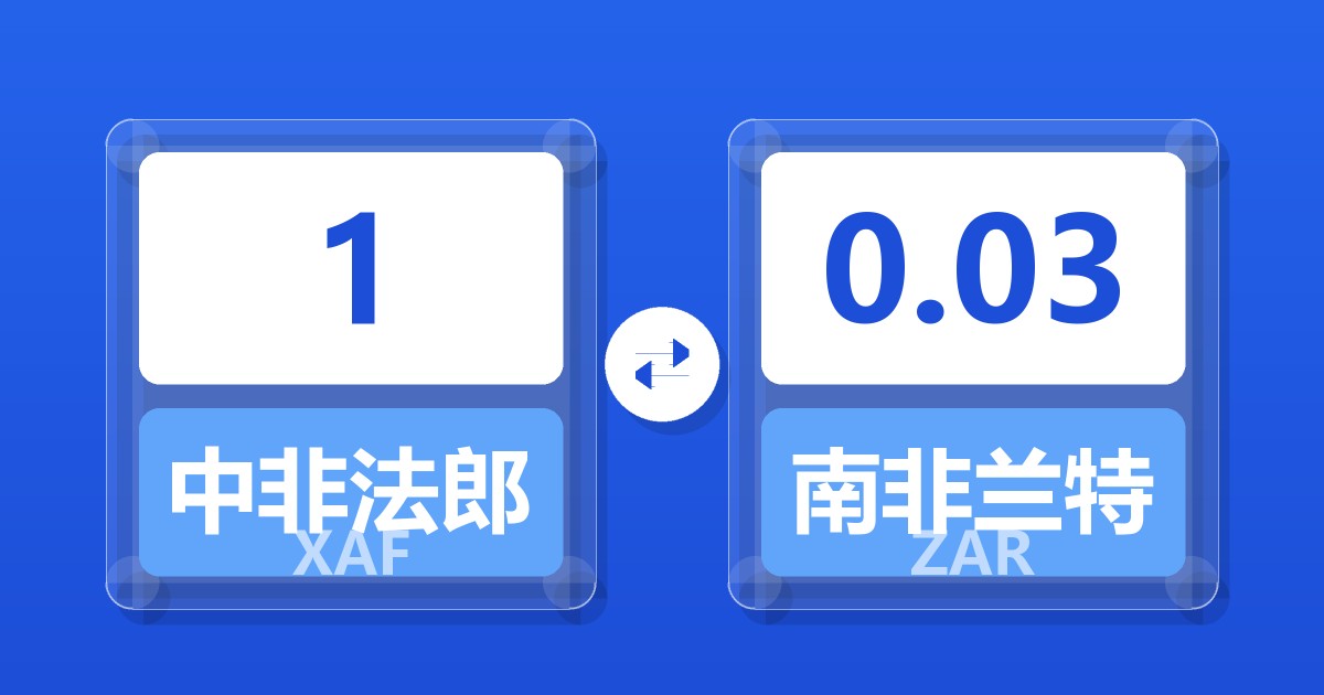 1中非法郎兑南非兰特