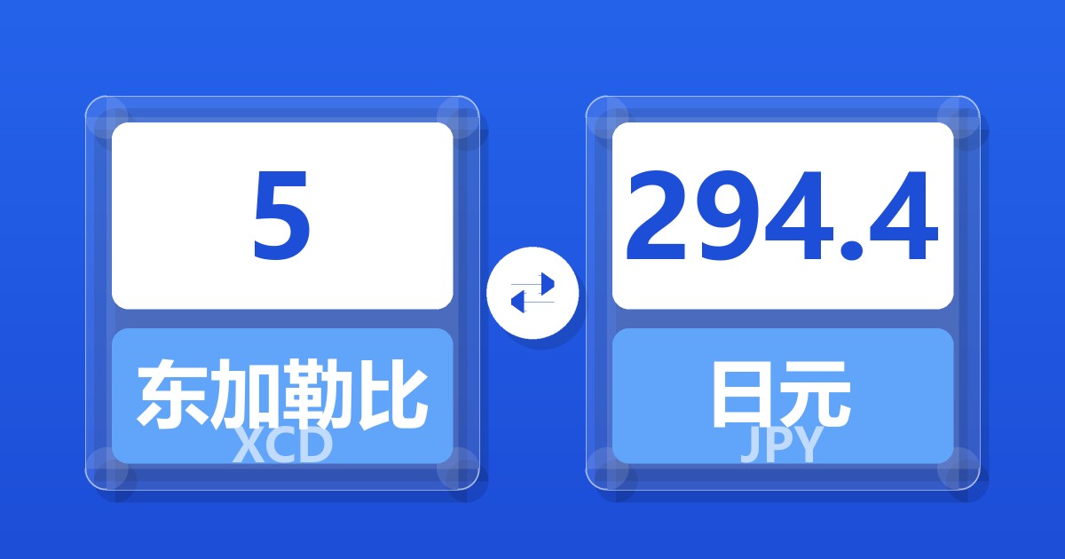 5东加勒比元兑日元