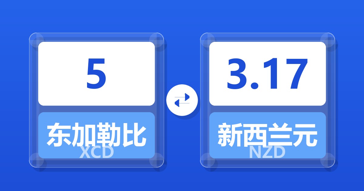 5东加勒比元兑新西兰元