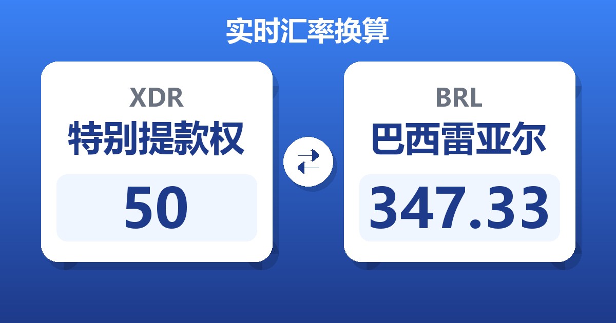 50特别提款权兑巴西雷亚尔