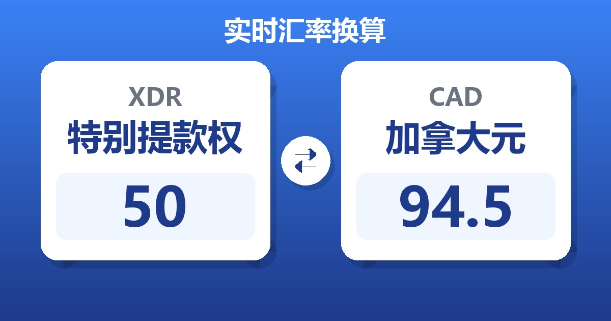 50特别提款权兑加拿大元