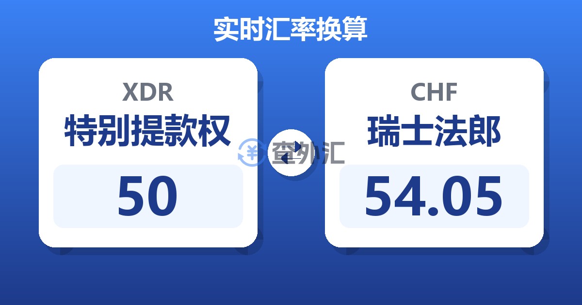 50特别提款权兑瑞士法郎