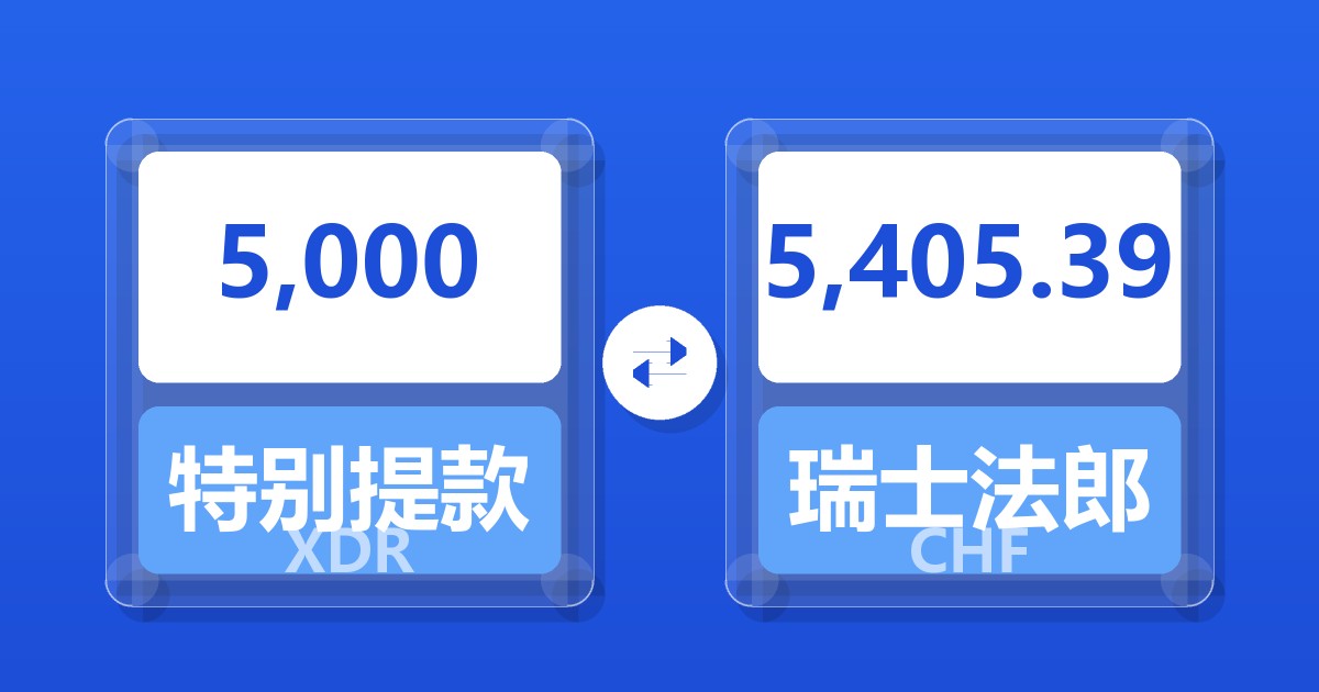 5,000特别提款权兑瑞士法郎