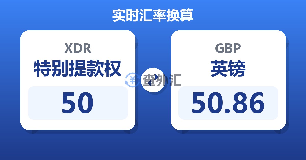 50特别提款权兑英镑