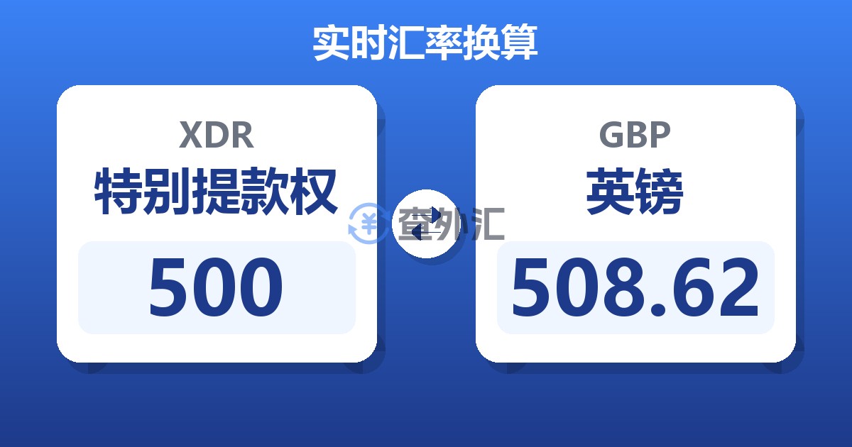 500特别提款权兑英镑