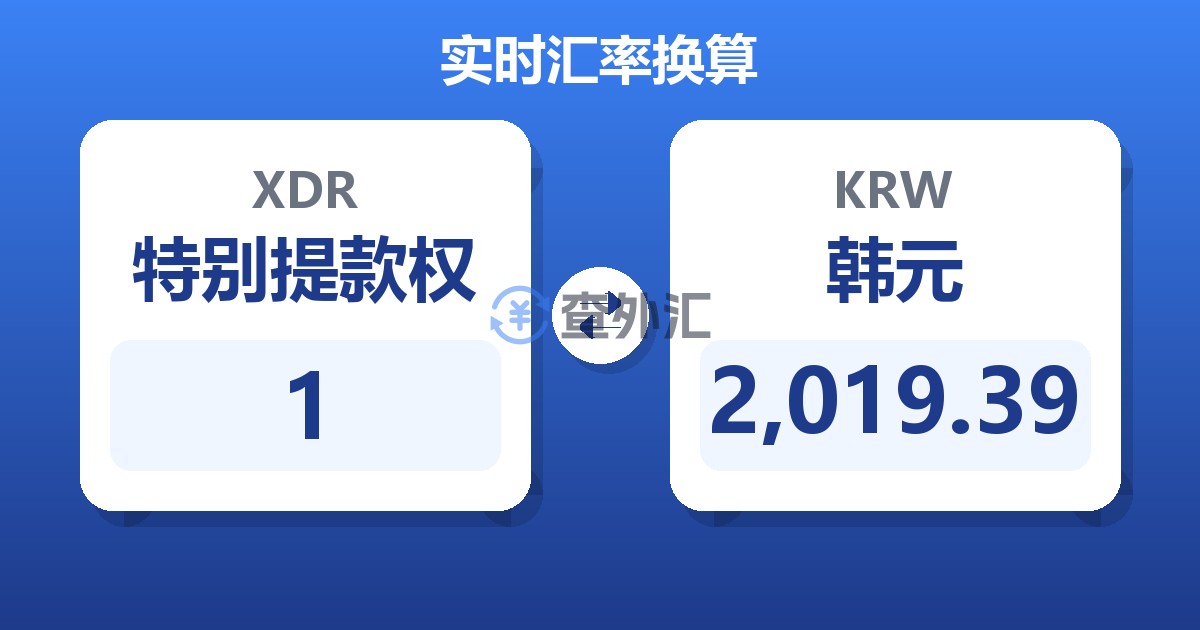 1特别提款权兑韩元