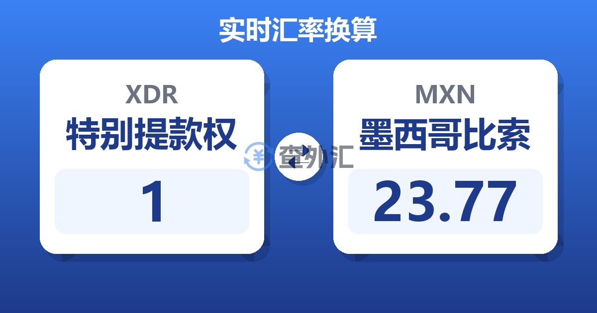 1特别提款权兑墨西哥比索