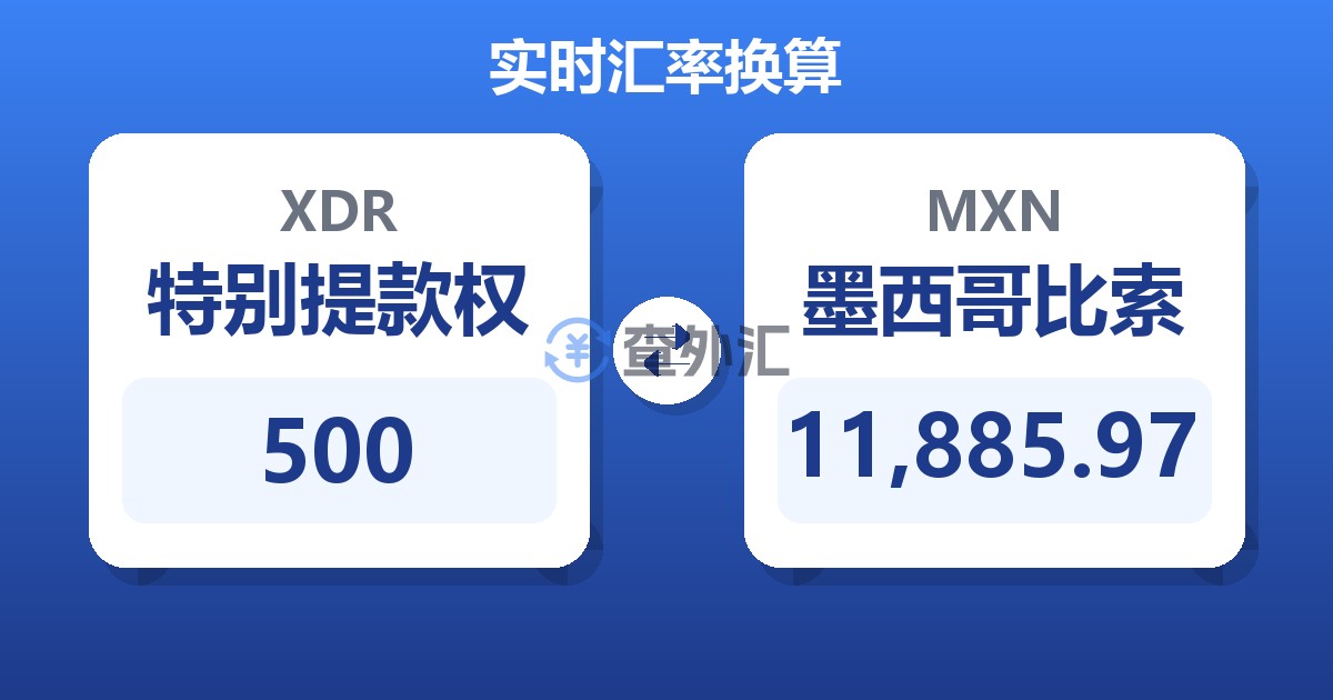 500特别提款权兑墨西哥比索