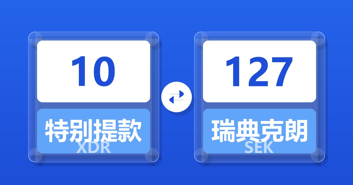 10特别提款权兑瑞典克朗