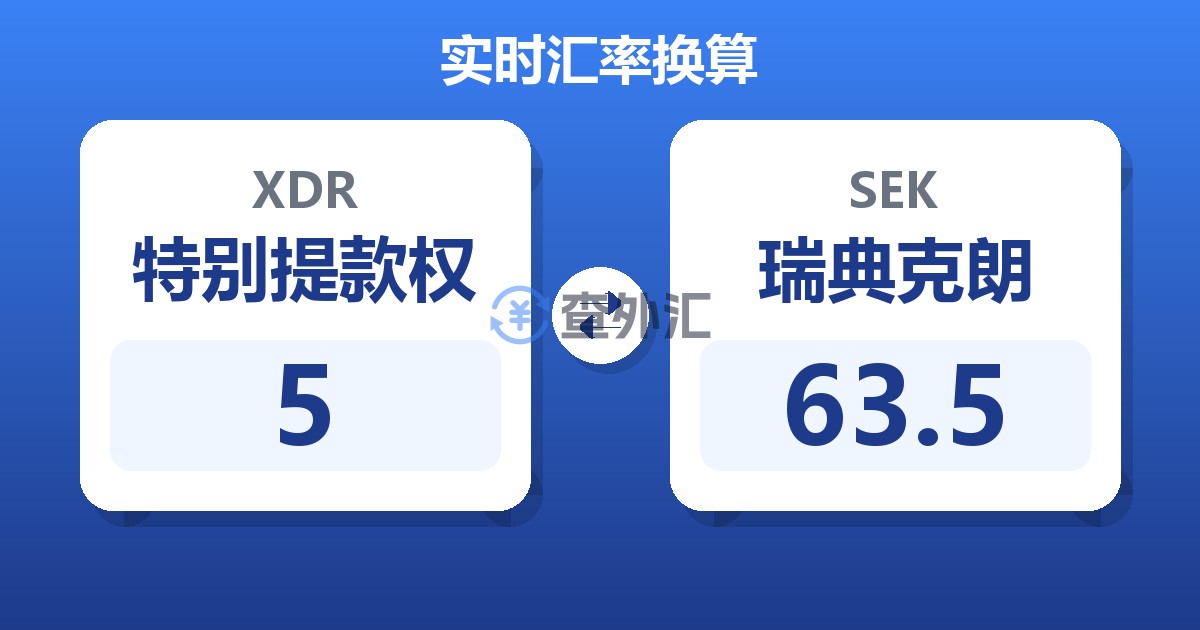 5特别提款权兑瑞典克朗