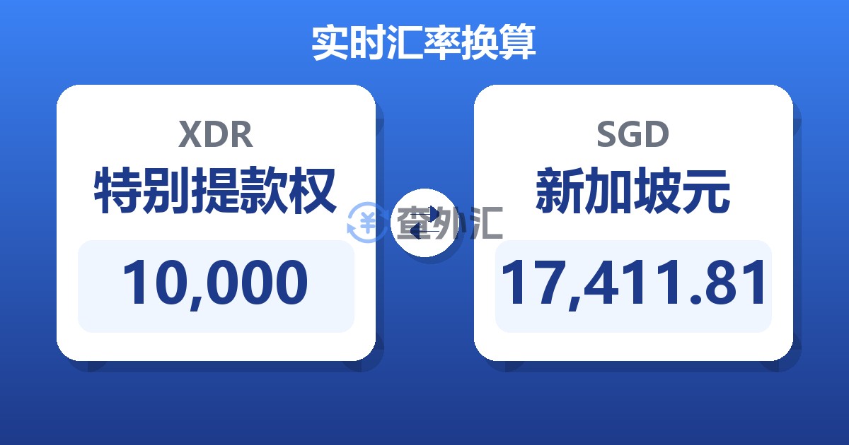 10,000特别提款权兑新加坡元