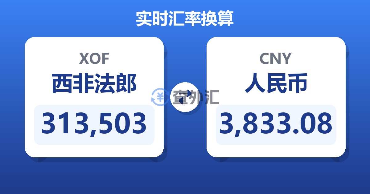 313,503西非法郎兑人民币