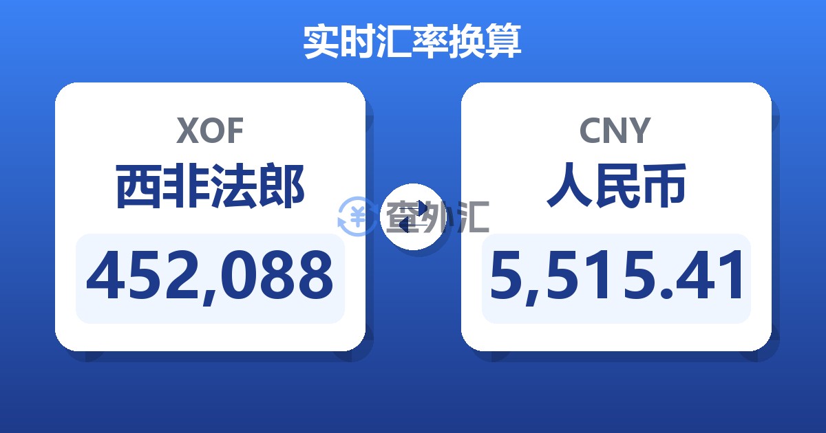 452,088西非法郎兑人民币
