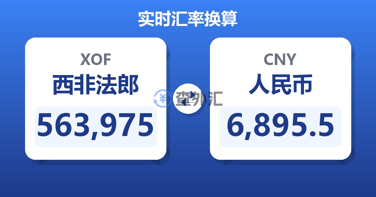 563,975西非法郎兑人民币