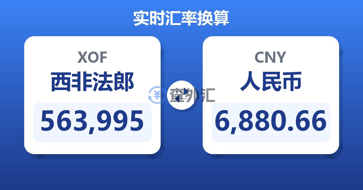 563,995西非法郎兑人民币
