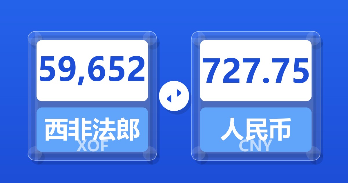 59,652西非法郎兑人民币
