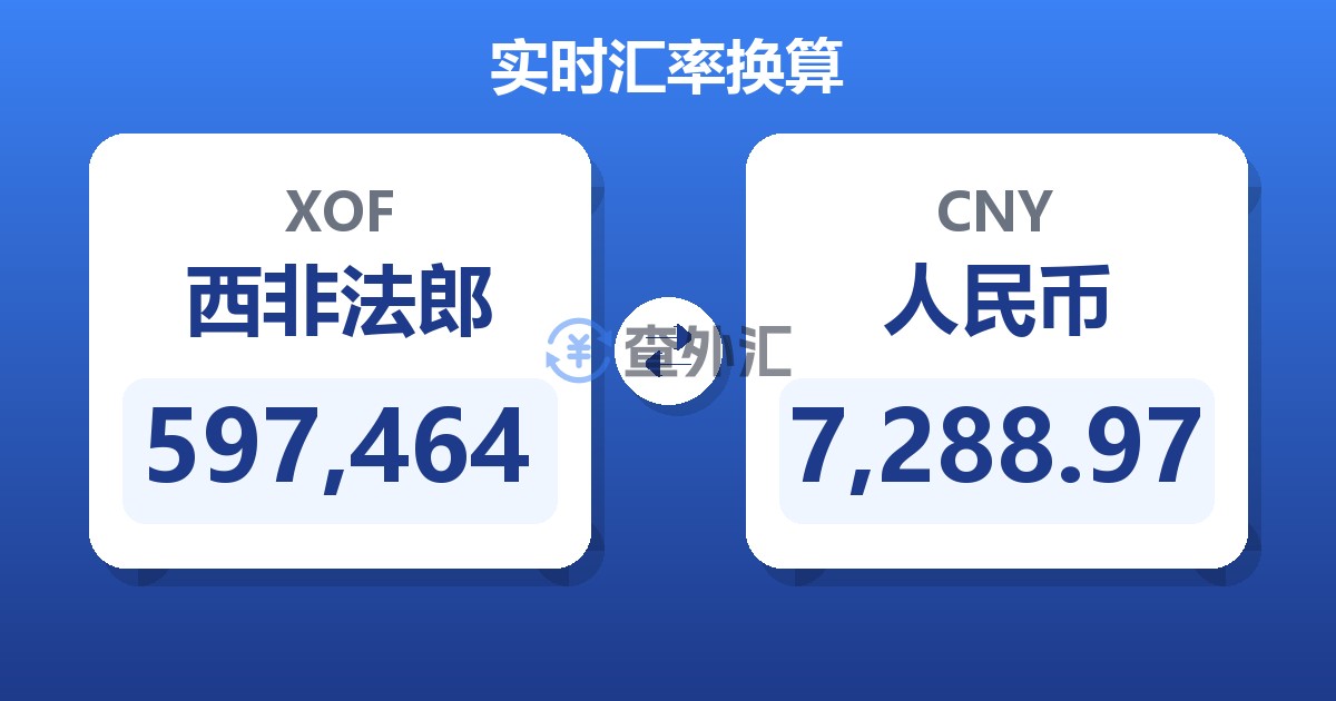597,464西非法郎兑人民币