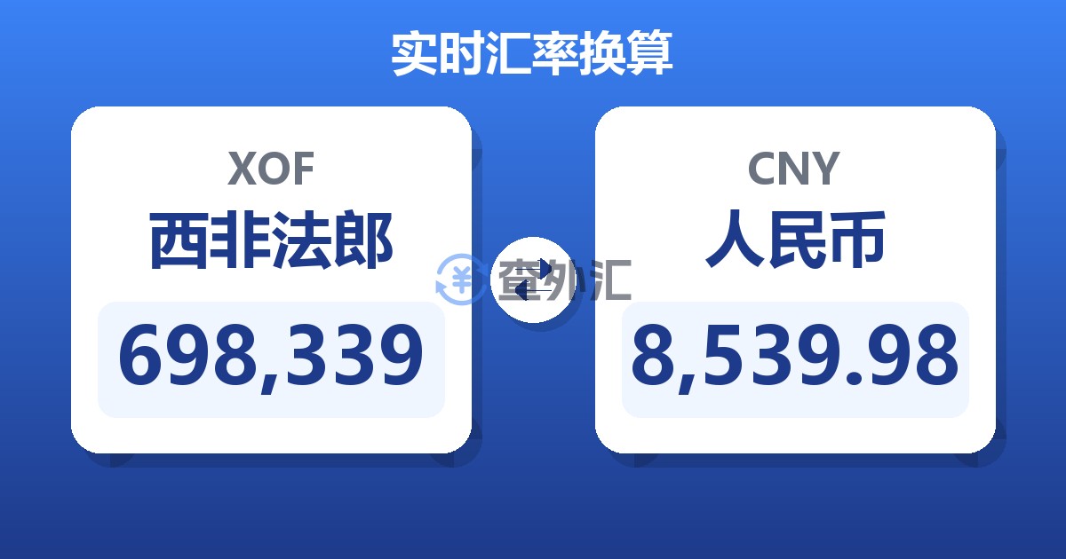 698,339西非法郎兑人民币
