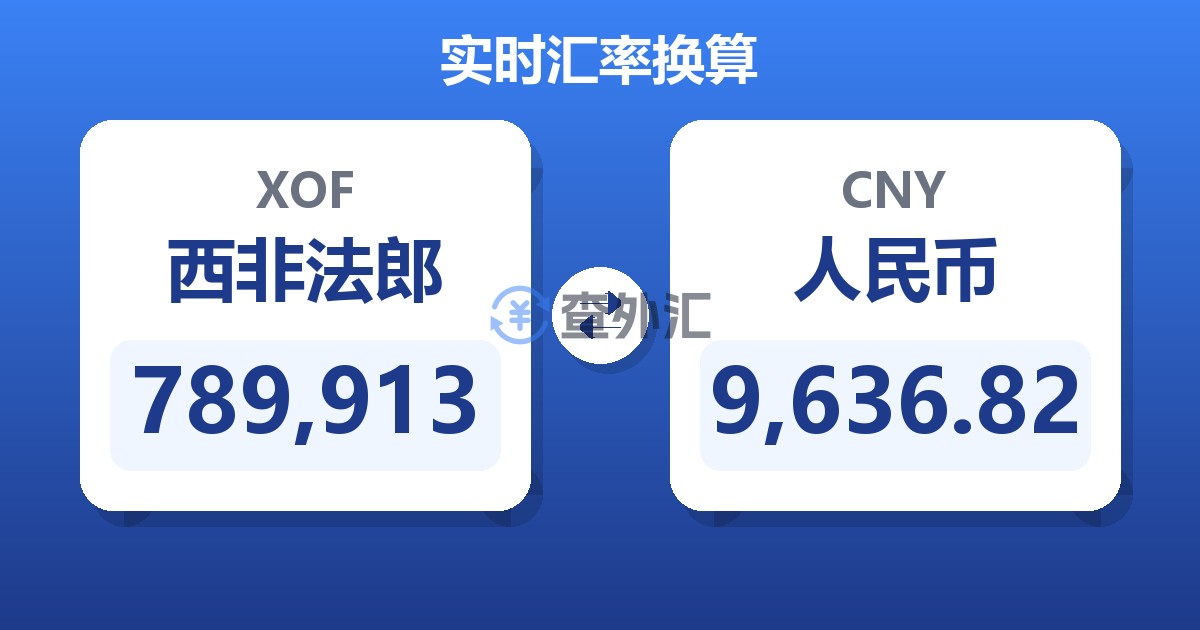 789,913西非法郎兑人民币