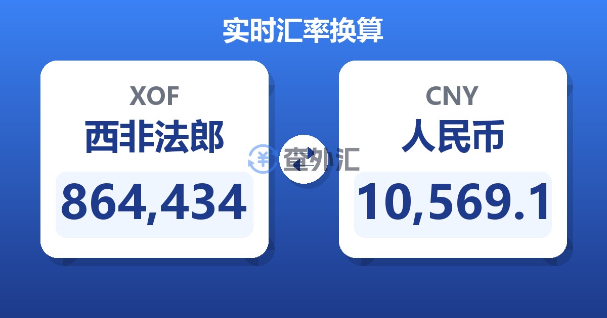 864,434西非法郎兑人民币