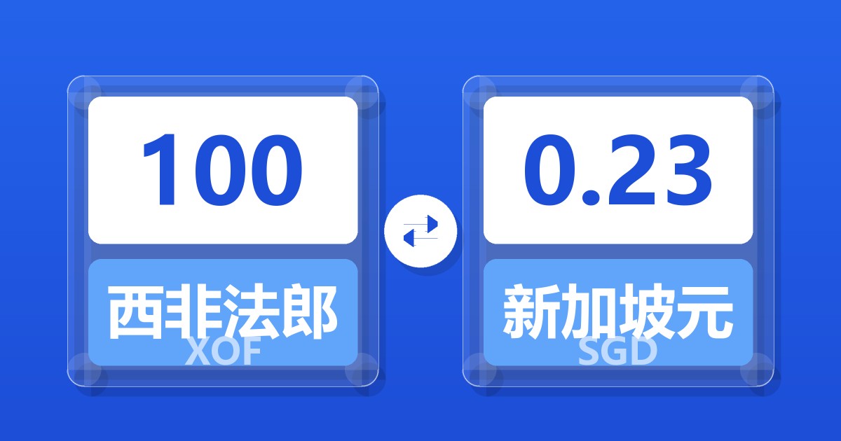 100西非法郎兑新加坡元