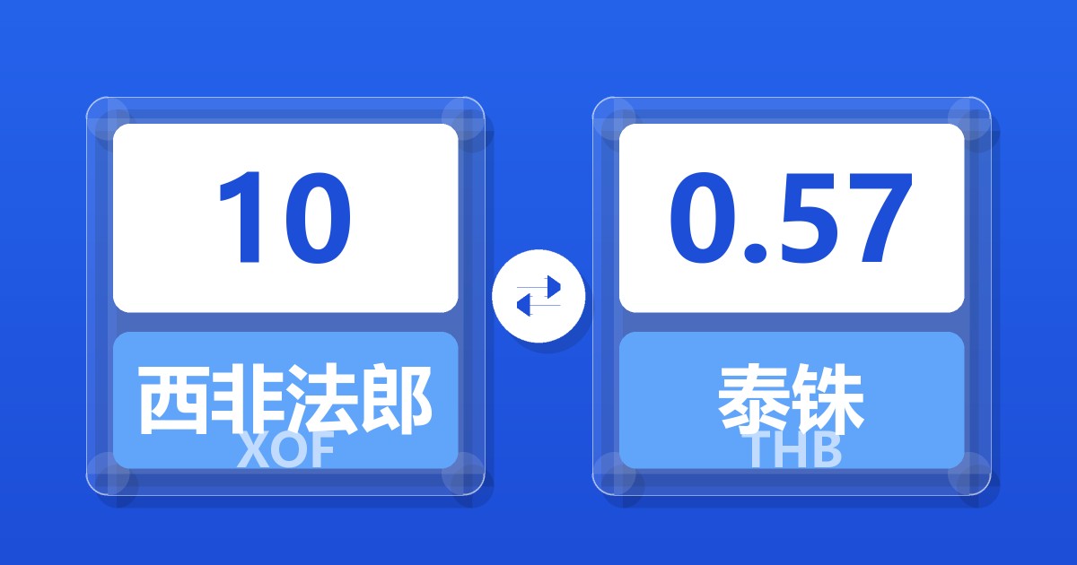 10西非法郎兑泰铢