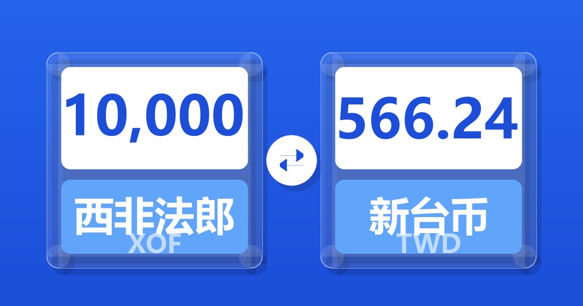 10,000西非法郎兑新台币