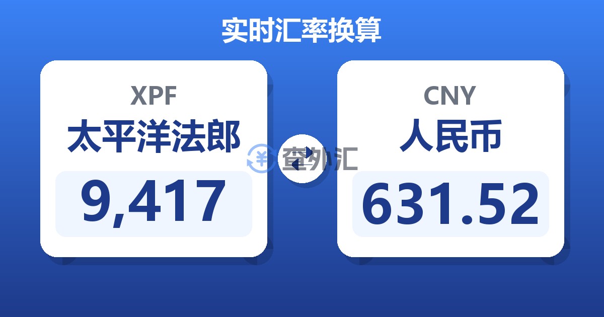 9,417太平洋法郎兑人民币