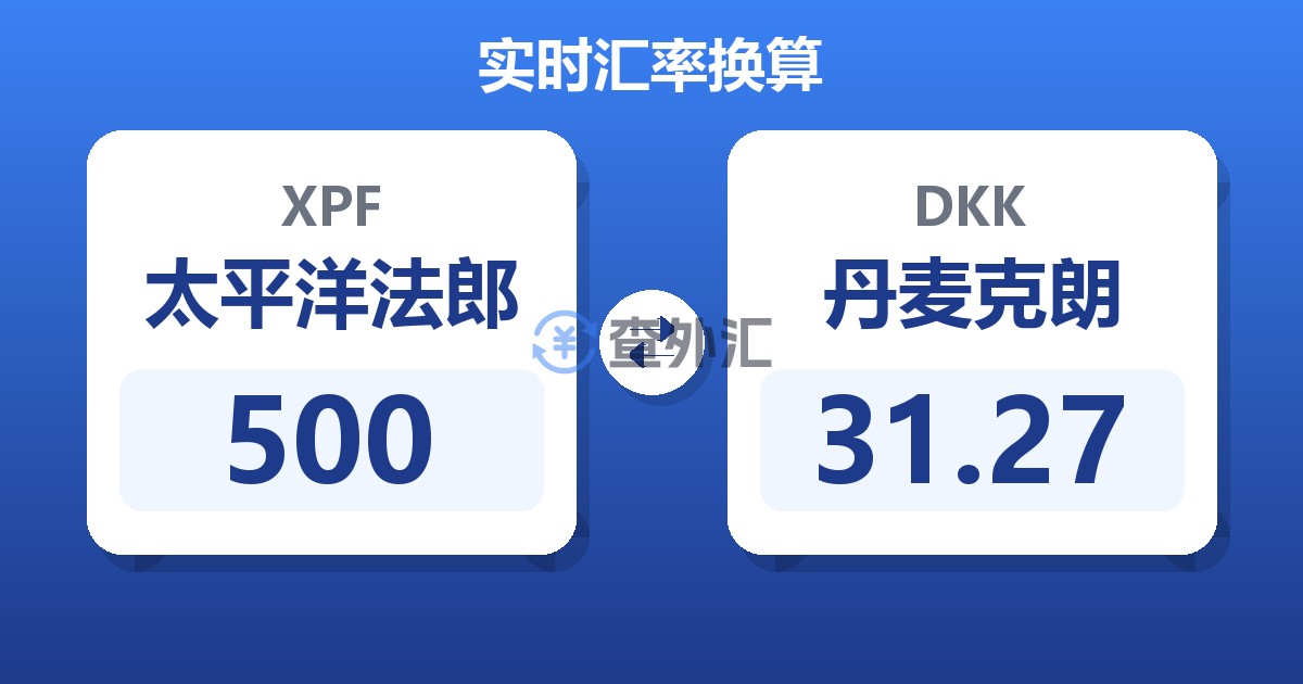 500太平洋法郎兑丹麦克朗