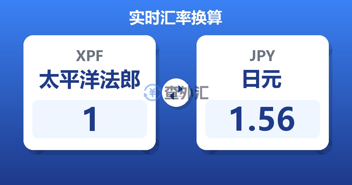 1太平洋法郎兑日元