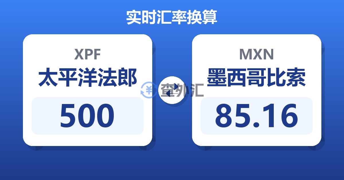 500太平洋法郎兑墨西哥比索