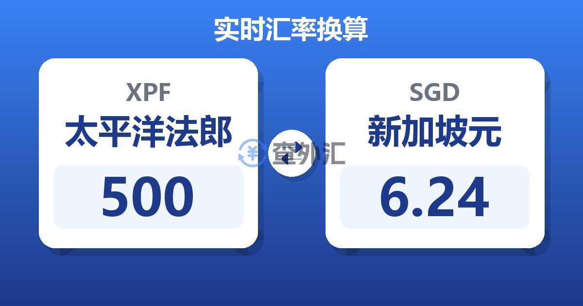 500太平洋法郎兑新加坡元