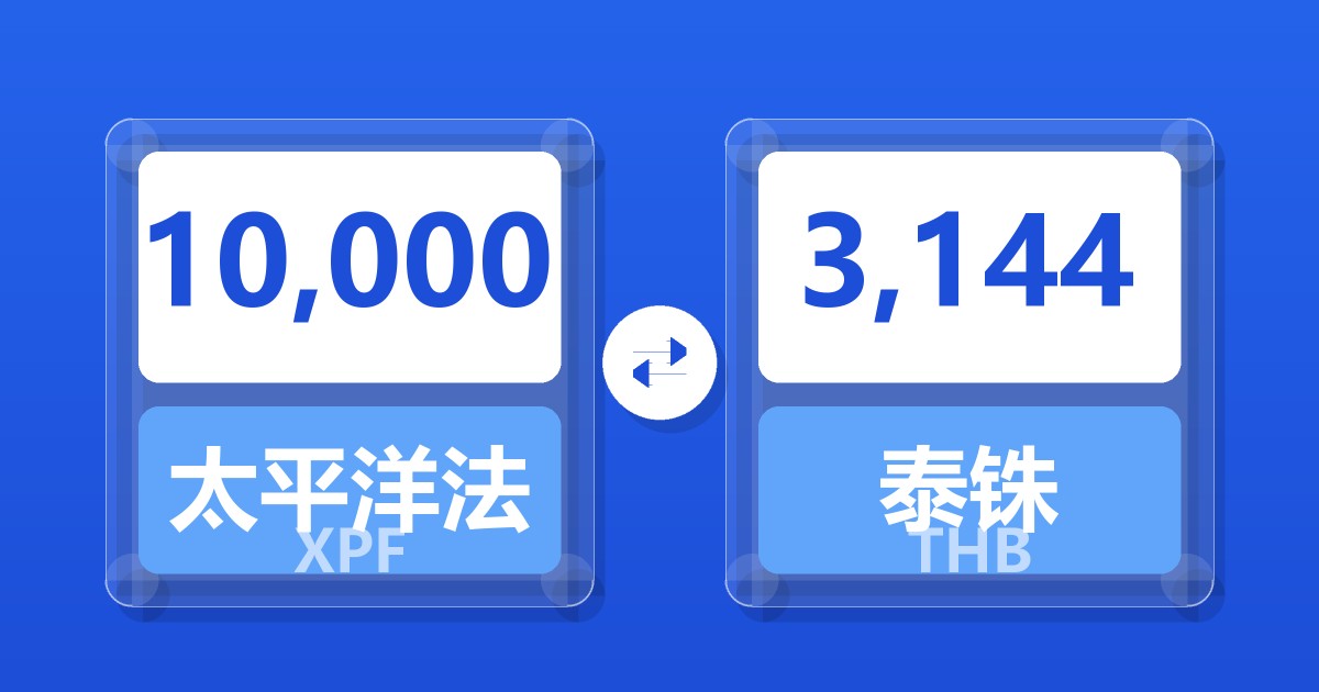 10,000太平洋法郎兑泰铢