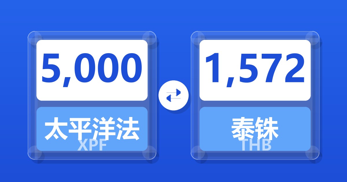 5,000太平洋法郎兑泰铢