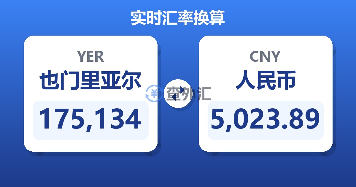 175,134也门里亚尔兑人民币