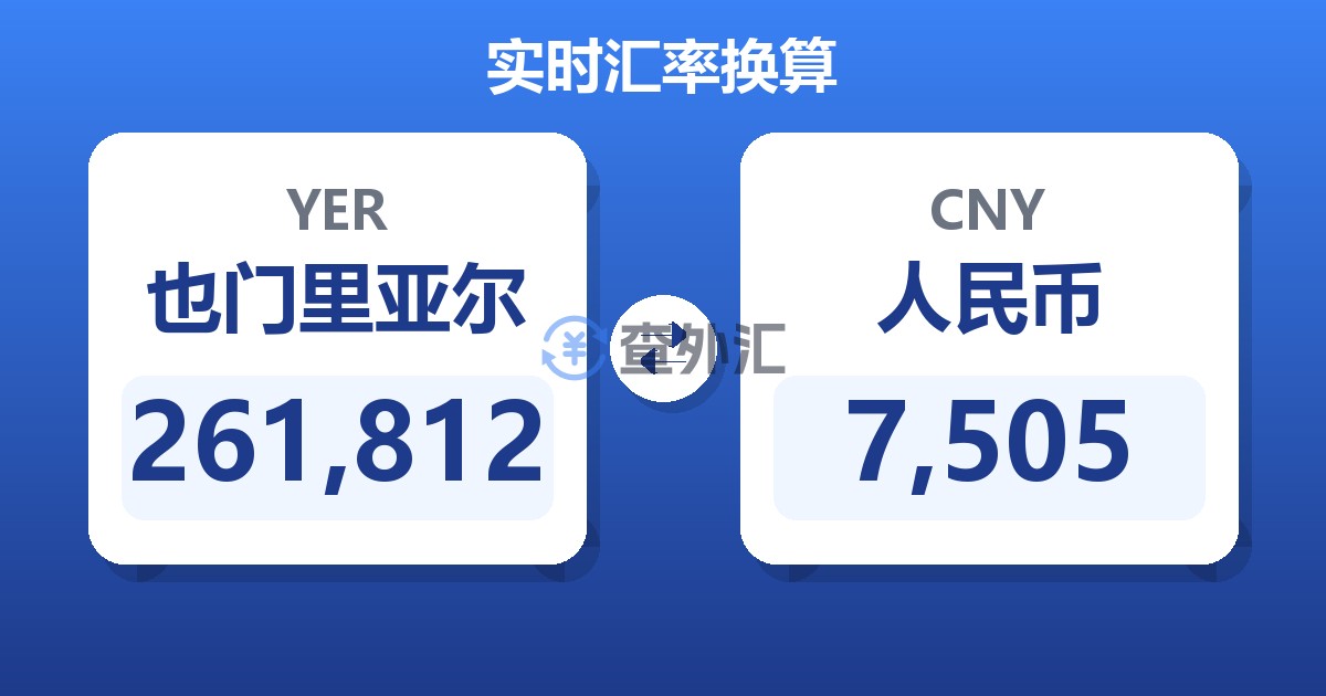 261,812也门里亚尔兑人民币
