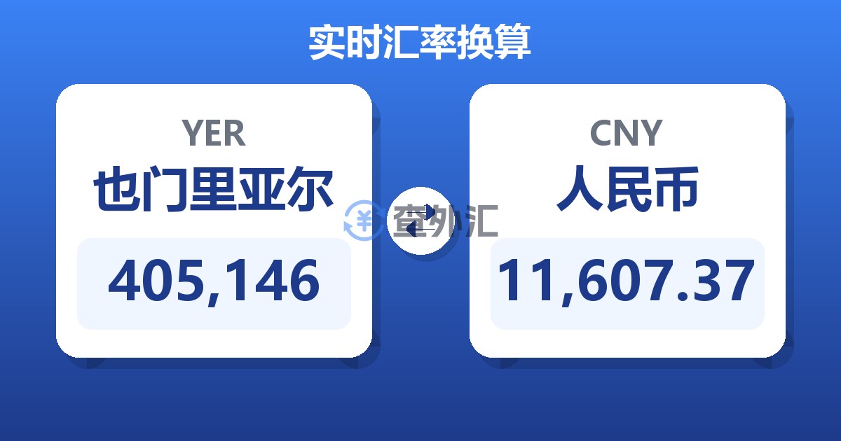 405,146也门里亚尔兑人民币