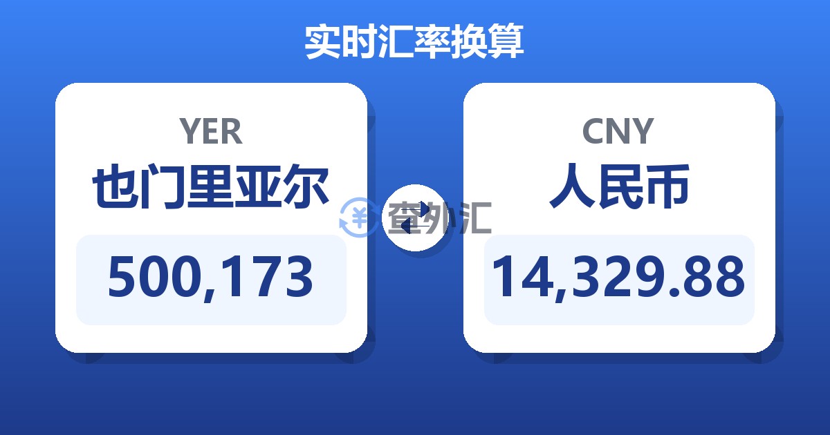 500,173也门里亚尔兑人民币