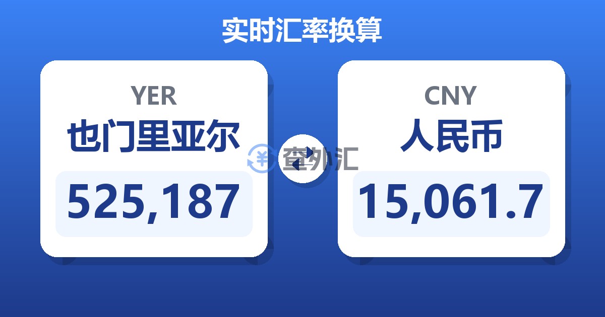 525,187也门里亚尔兑人民币