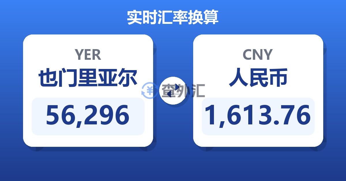 56,296也门里亚尔兑人民币