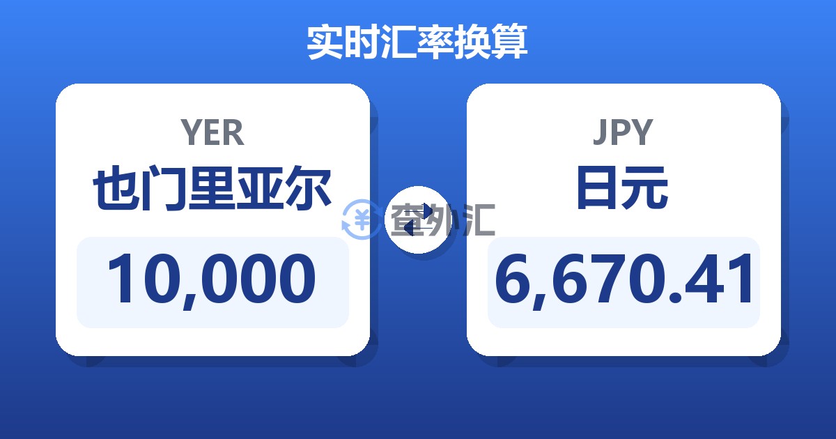10,000也门里亚尔兑日元